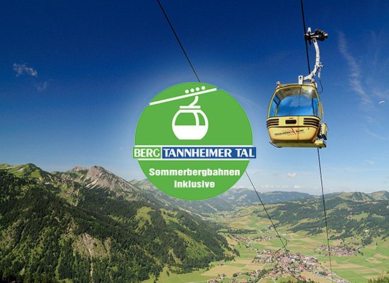 Sommerbergbahn inklusive im Tannheimer Tal
